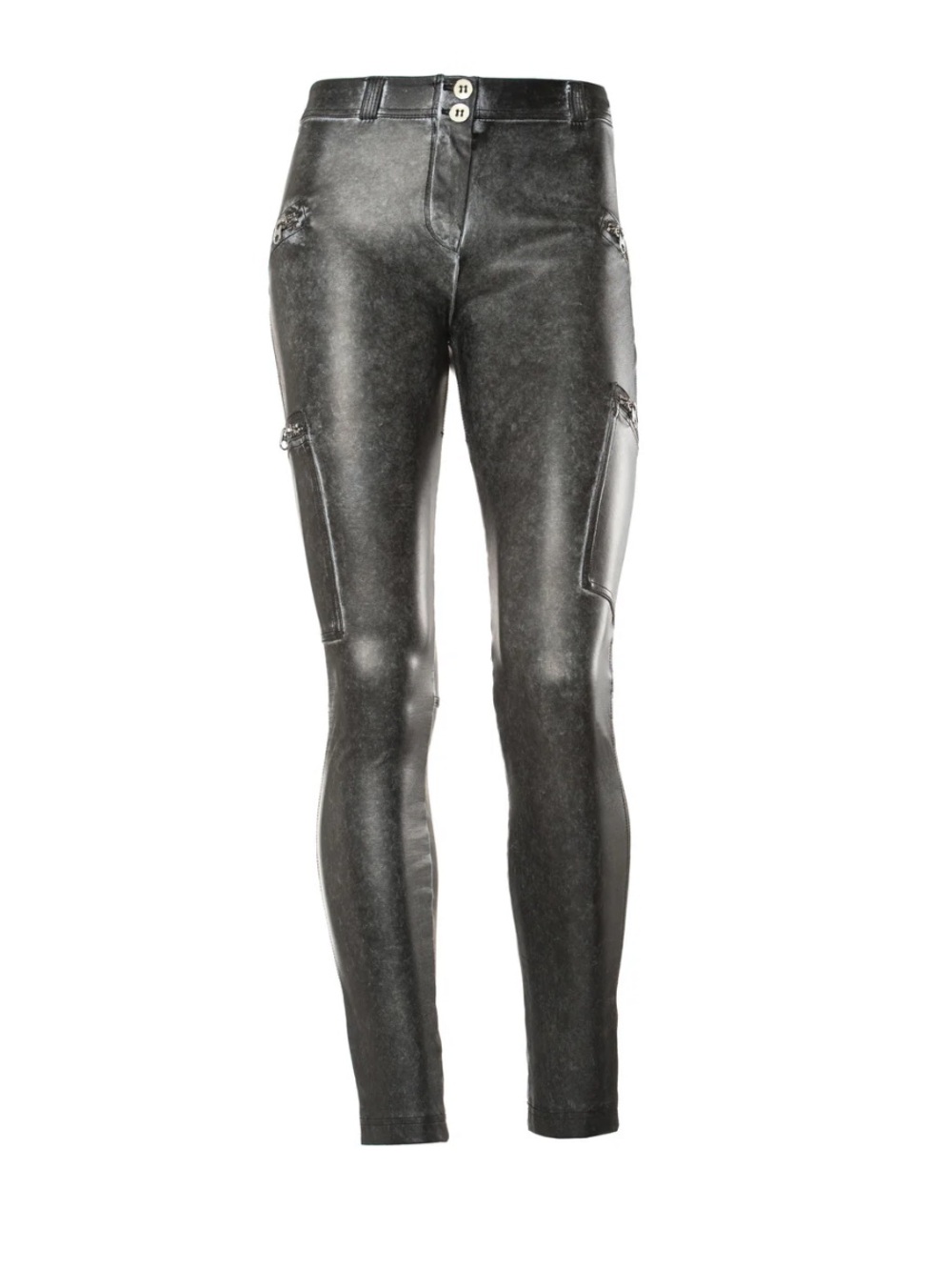 Freddy Skinny Faux-Leather Leggings - Black